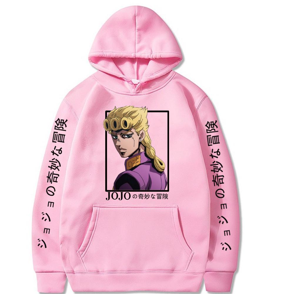 Harajuku Anime JoJo's Bizarre Adventure Dio Funny Graphic Printed Hooded Men Women Manga Hoodies Casual Sweatshirt Male Pullover