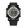 Часы BUREI, водонепроницаемые, с цифровым светодиодным дисплеем, стильные, спортивные, многофункциональные, для активного отдыха, черные, мужские