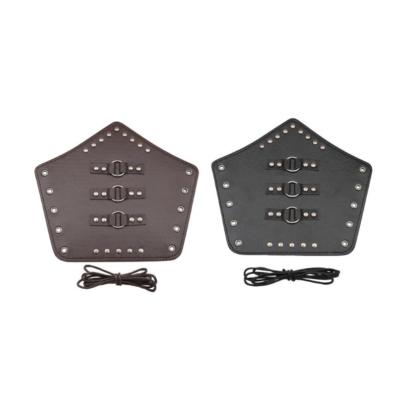 Knight Gauntlet Vintage Wrist Bracers with Rivet Decor Adult Cycling Wrist Guard Cosplay Halloween Supplies