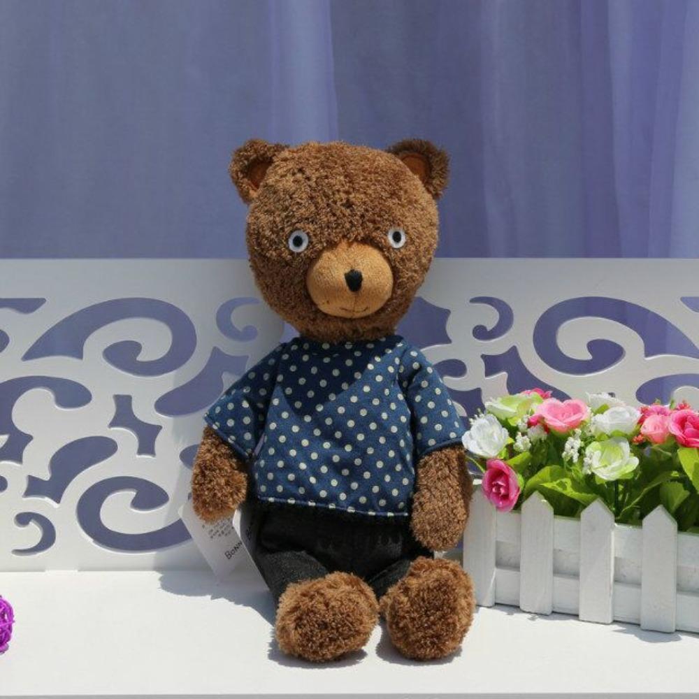 Cartoon Wearing Bear Plush Toys Soft Bear Stuff Doll Plush Pillow Bear Plush Toy  Children's Toys