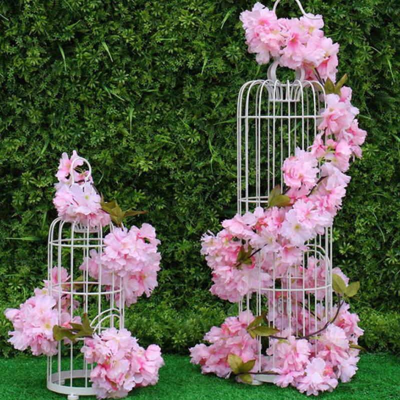 Шелковый искусственный цветок виноградная лоза вишневый цвет ротанг настенное украшение искусственный цветок растение гирлянда из плюща свадебная арка домашний декор