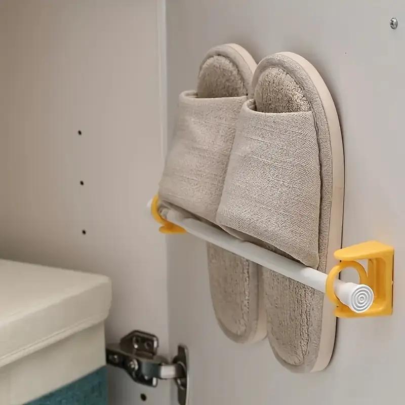 2 шт. Клейкие крючки без сверления - Вращающееся на 360° кольцо для штор и полотенец, Пластик для использования в разных комнатах