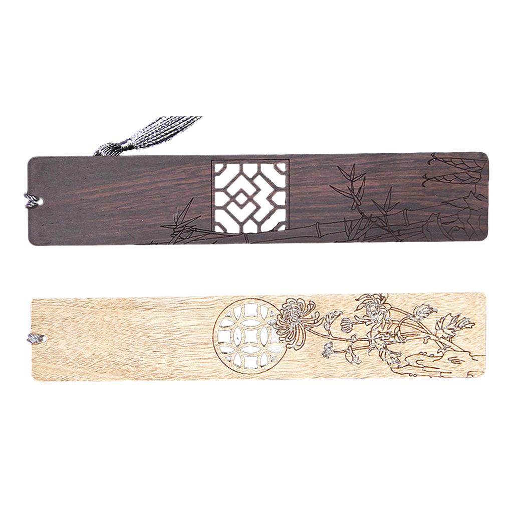 2 шт. полых деревянных закладок с кисточками, держатель для книжных страниц, разделитель для книжных страниц, подарок для книголюба, писателя, учителя, студента