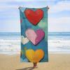Colorful Hearts Art Designed Beach Towel Large Towel, Super Absorbent, Quick-Dry, Lightweight Sport Towel Bath Towel,Fashionable