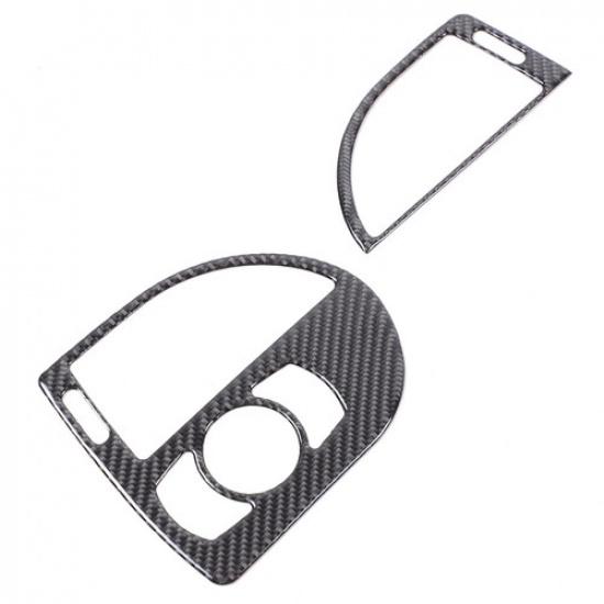 Soft Carbon Fiber Dashboard Side Air Vent Trim Sticker For BMW 6 Series 2004-10