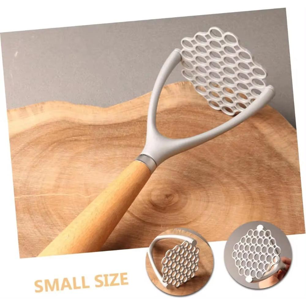 Potato Tool Fruit Masher Potatoes for Home Kitchen Aluminium Alloy Integrated Masher Masher Crusher Household Set Wood