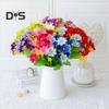 Букет из искусственных цветов, 28 головок, реалистичные искусственные шелковые цветы, свадебная вечеринка, домашний офис, центральный элемент стола, пластиковые искусственные цветочные растения, украшение