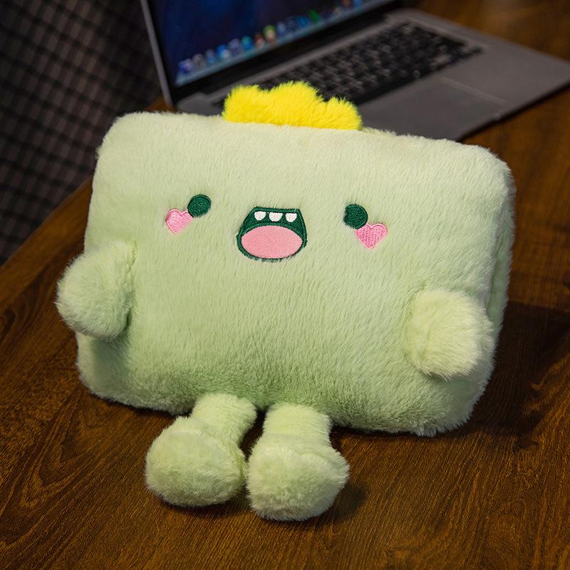 Подушка-грелка для рук двойного назначения, симпатичная маленькая подушка-зверушка для студентов, чехол-грелка для рук, может использоваться в качестве подушки для обеденного перерыва в офисе