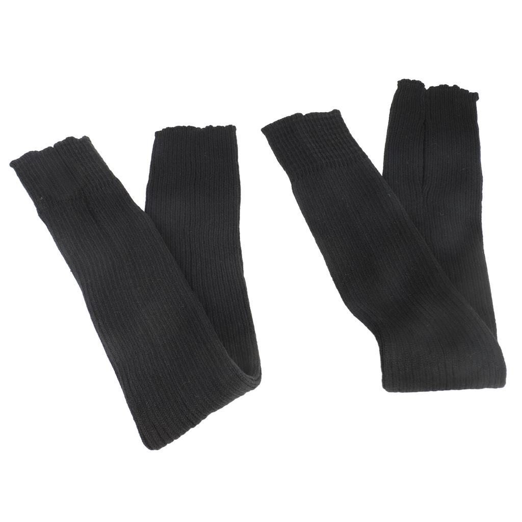 Women Yoga Stockings Open Heel Ribbed Knit Thigh High Leg Warmers for Ballet Dancing Lounging