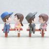 Sweety Cake Decoration Resin Micro Landscape Miniatures Couple Figurines Stool Fairy Garden Lovers