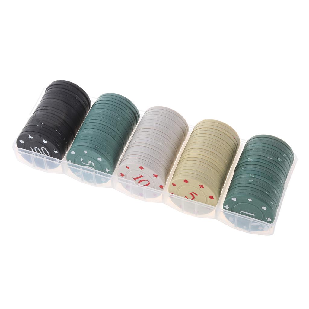 100 шт. Игровые фишки для казино, покера, учебные монеты, пластиковые счетчики для подсчета, маленькие учебные счетчики-фишки