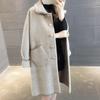 Women's Winter Medium-length Large Size Tweed Jacket Slim Plaid Warm Coat