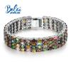 Luxury Natural Multicolor Tourmaline Bracelet 925 Sterling Silver Fashion Women Fine Jewelry Anniversary, Party Wear