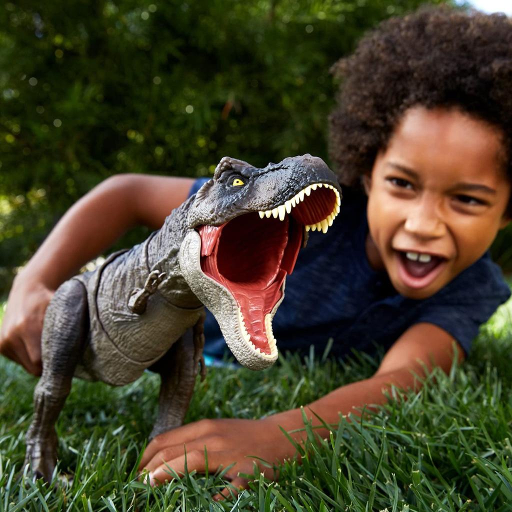Mattel Jurassic World New Ruler Super Roaring лет и HDY55 (МИР ЮРСКОГО ПЕРИОДА) Кусается! T-Rex [Общая длина приблизительно. 53см] [4 вверх] [Настоящее]