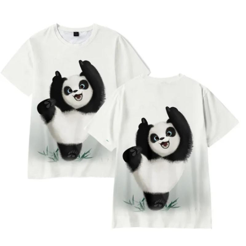 Men's 3D Printed T-Shirt Panda Pattern Print Short Sleeve O-Neck Pullover Casual Top