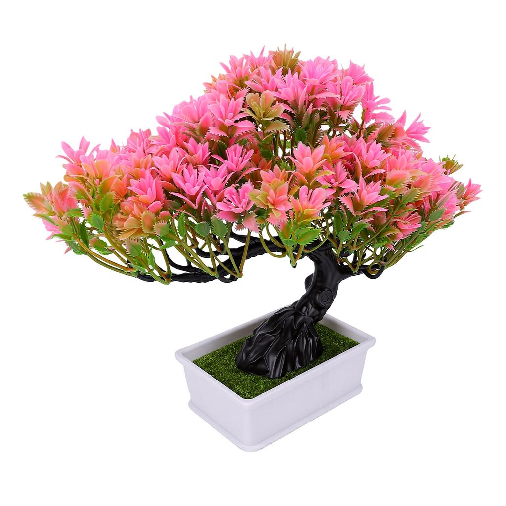 Artificial Bonsai Tree Indoor Small Faux Plant Decor with Pot for Home Table Office Desk Shelf Bedroom Living Room