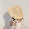 Big Brim Girls Straw Hat Breathable Straw Visor Cap for Children Retro Kids Sun Hat  Baby