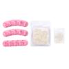 1 Set Removable Practice Nail Art Training Holder Stand 100pcs Practice Nail Tips Pink