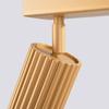 Lampa Sufitowa Nowoczesna Złota Listwa 117 Cm Ruchome Karbowane Reflektorki Do Salonu Przedpokoju 6Xgu10 10W Karbon Sollux Lighting
