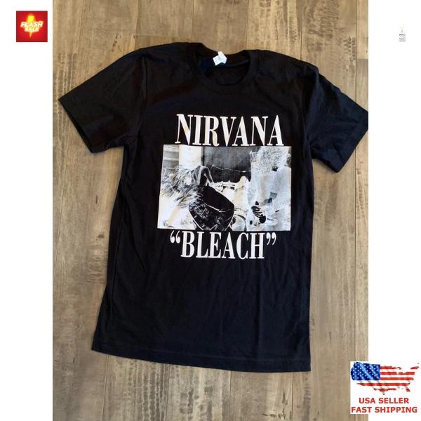 Футболка Nirvana Bleach Официально лицензированная Мерч рок-группы Гранж Концертная Футболка