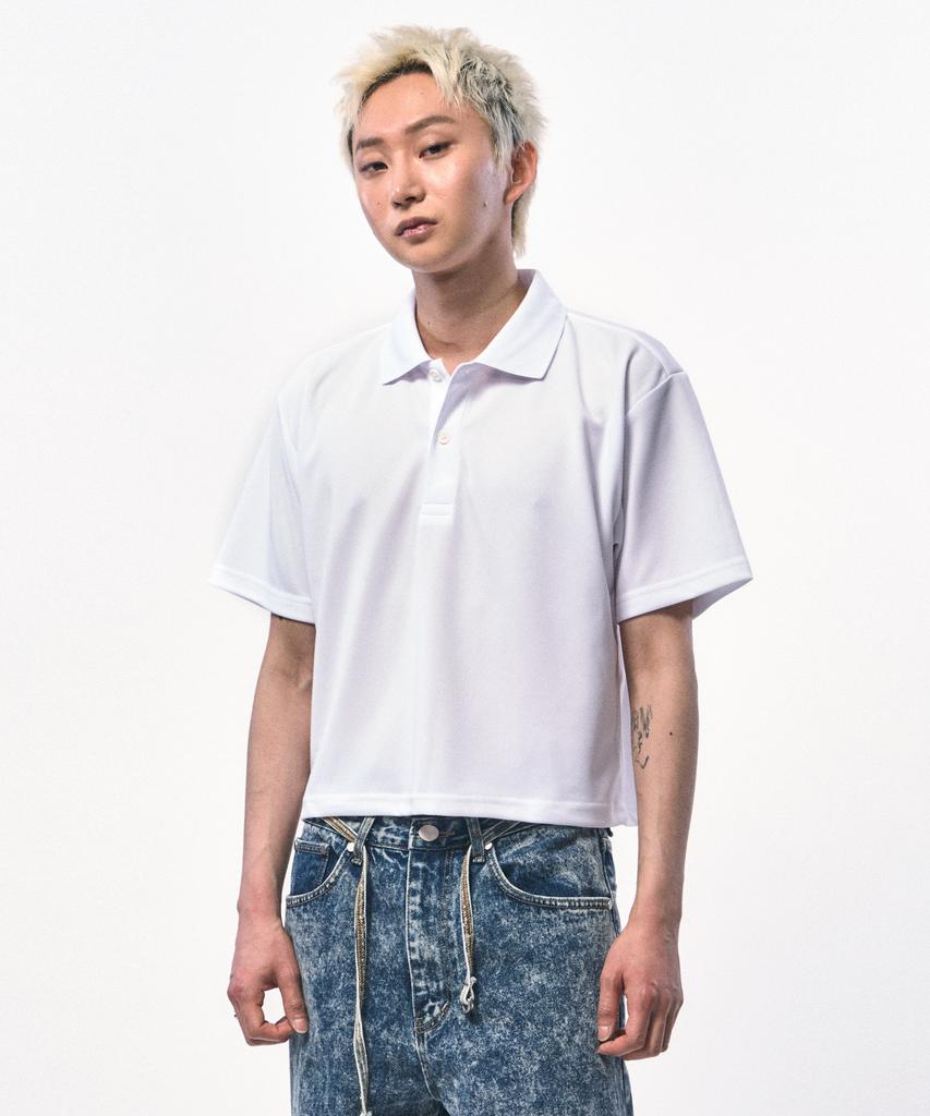 C WEAR BY THE GENIUS Мужская укороченная пике-поло Белый