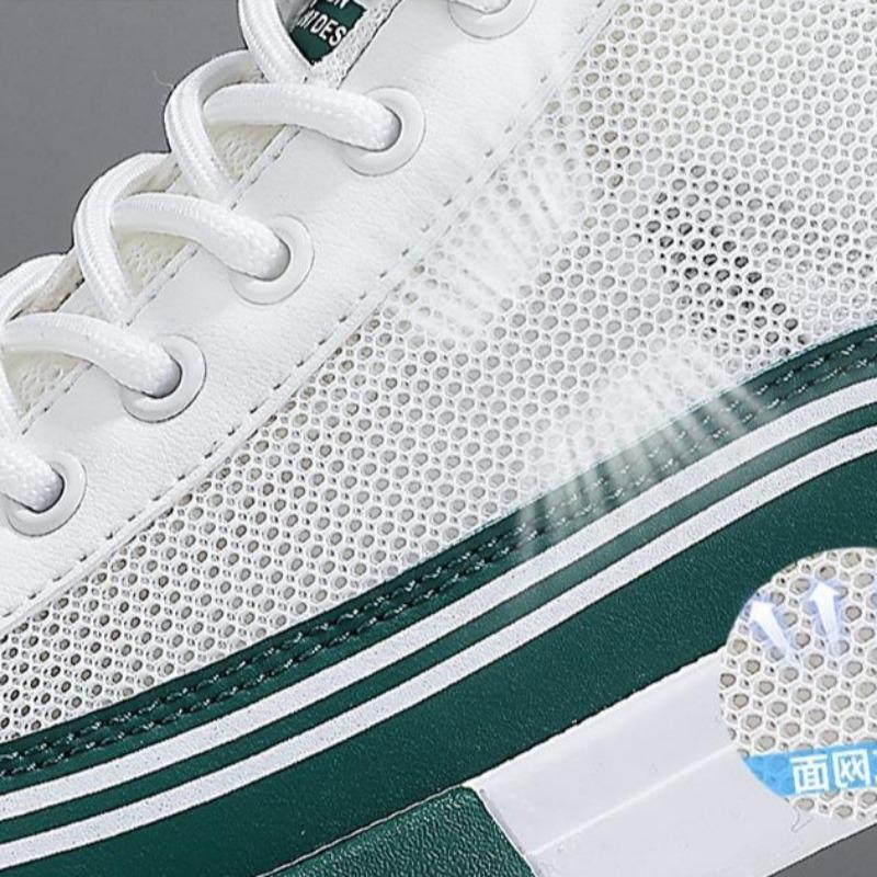 Летние легкие сетчатые дышащие кроссовки Мужские плоские кеды для скейтборда Лоферы Уличная полая повседневная обувь для ходьбы Tenis Masculino