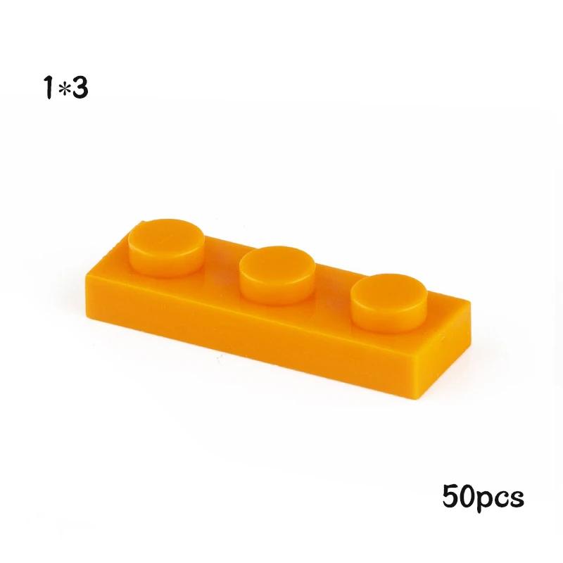 50 шт. Пластина 1x3 3623 Совместимая с Известным Брендом Строительный Блок Классические Строительные Блоки Игрушки MOC DIY