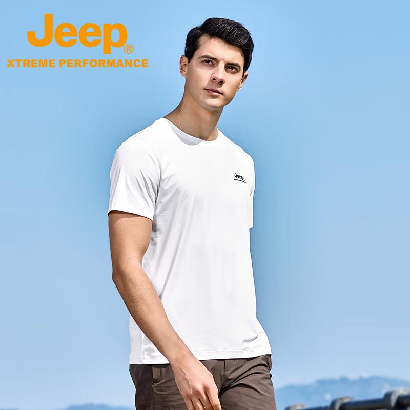 Jeep Мужская быстросохнущая футболка из ледяного шелка