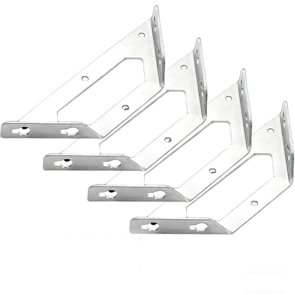 2 шт. Усиленные угловые соединители из нержавеющей стали для деревянных полок, шкафов, столов