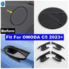 Для OMODA C5 2024 2025 Автомобильные накладки на ручки наружных дверей / Декоративная крышка лючка топливного бака, Отделка, Аксессуары из АБС-пластика и углеродного волокна