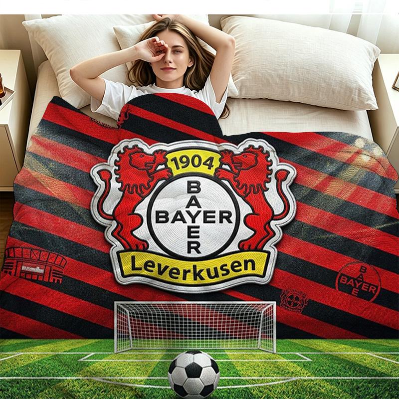 Bayer Leverkusen Print Flannel Blanket High Quality Warm Comfortable Cover for All Seasons Perfect for Gifts Home Decor