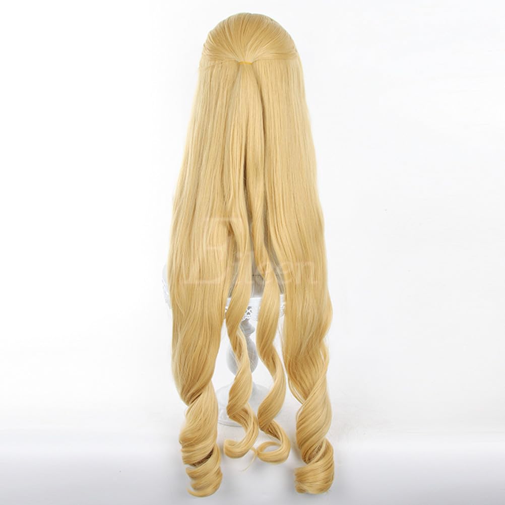 Genshin Impact Navia Eileen Wig, Heat-Resistant, Perfect for Halloween, Christmas, and School Festivals [Includes Net]