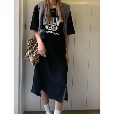 Женская мода лето весна 1/2 рукава О-образный вырез свободная талия повседневные платья