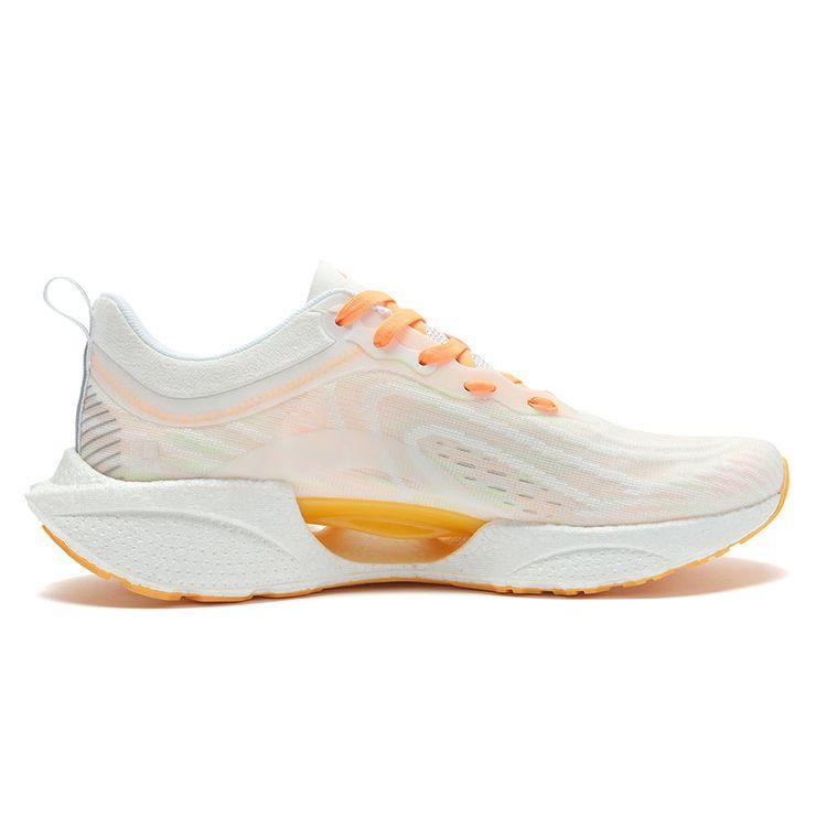 Кроссовки Li Ning Super Lightweight 18 Fabric Non Slip Breathable Low-Top для бега, женские, белые, абрикосовые, оранжевые, ARMR008-1