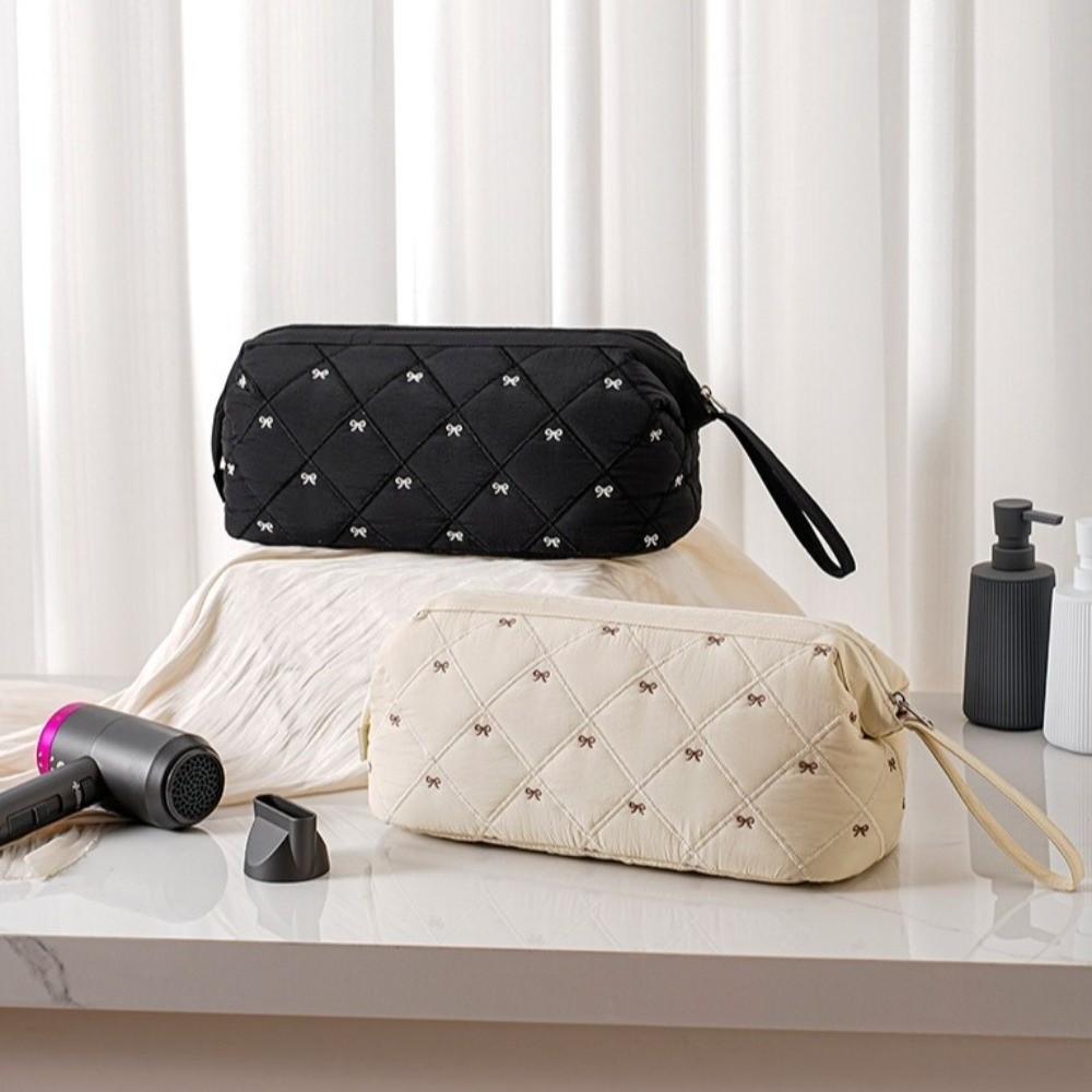 Dustproof Travel Storage Bag Bowknot Travel Wash Handbag Make Up Bag Beauty Tools Storage