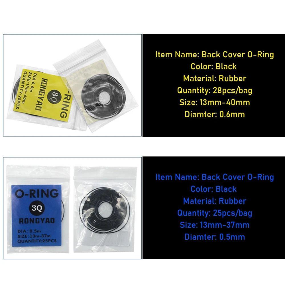 200Pcs/Set Repair Tools Rubber O-Ring Waterproof O-Ring Gasket Durable Watch Back Case Rubber