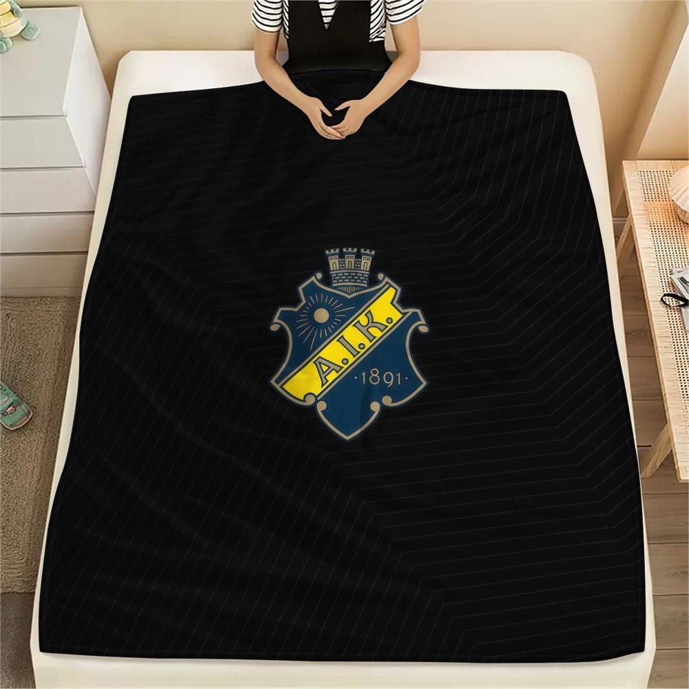 AIK Fotboll Flannel Blanket, High quality Comfortable for All Seasons, Home Decor, Warmth and Comfort