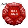 Present Exchange Party Dice Santa Swap Gift Dice, Christmas Stocking Stuffers White Elephant Glitter Multi-sides Game for Holiday