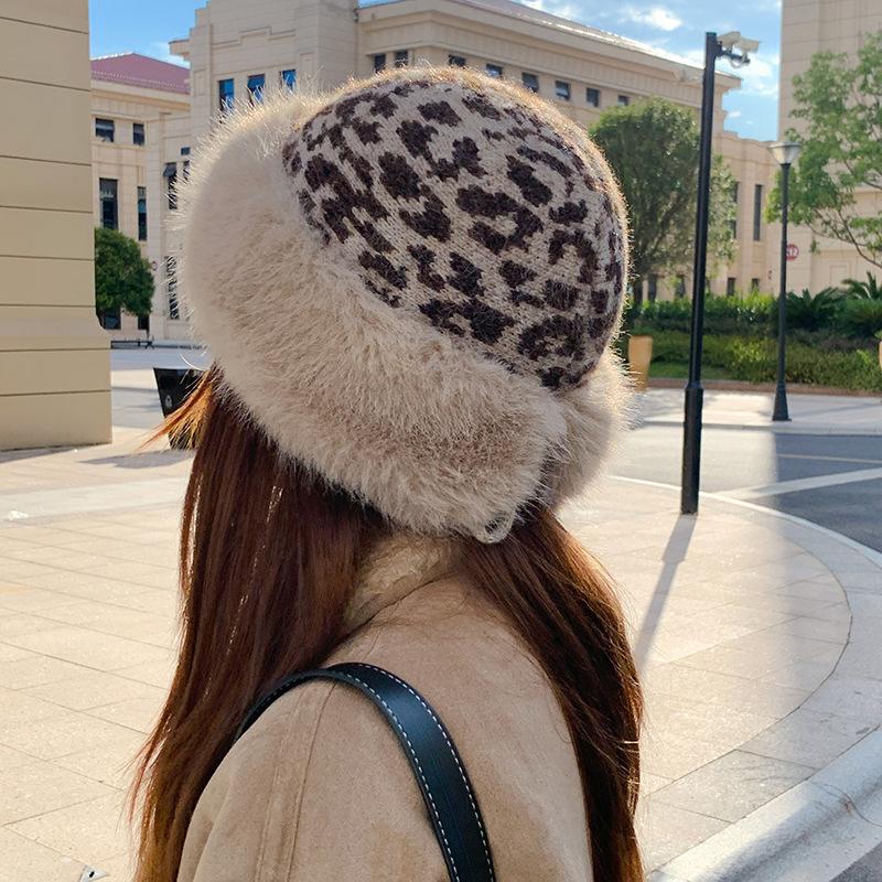 Imitation Mink Fur Straw Hat Women's Autumn and Winter Plush Bucket Hat Warm Ear Protection Mongolian Hat Basin Hat