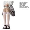 1 Pair Women Long Socks Lolita Mesh Ultra-thin See-through Match Skirt Solid Color Japanese College Style Mid Tube Socks Cosplay Clothing