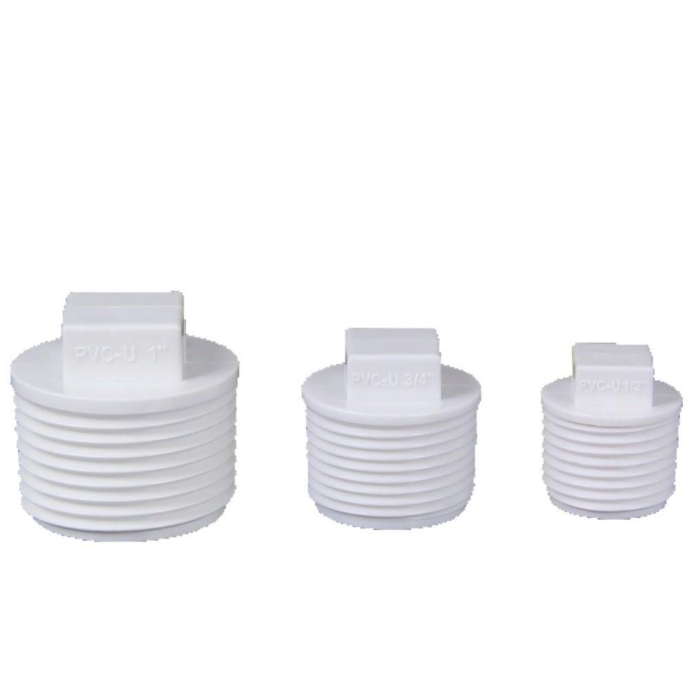 10pcs/set PVC Plumbing Pipe Plug Leak Proof Pipe Fitting End Caps Screw Plug Pipe Accessories