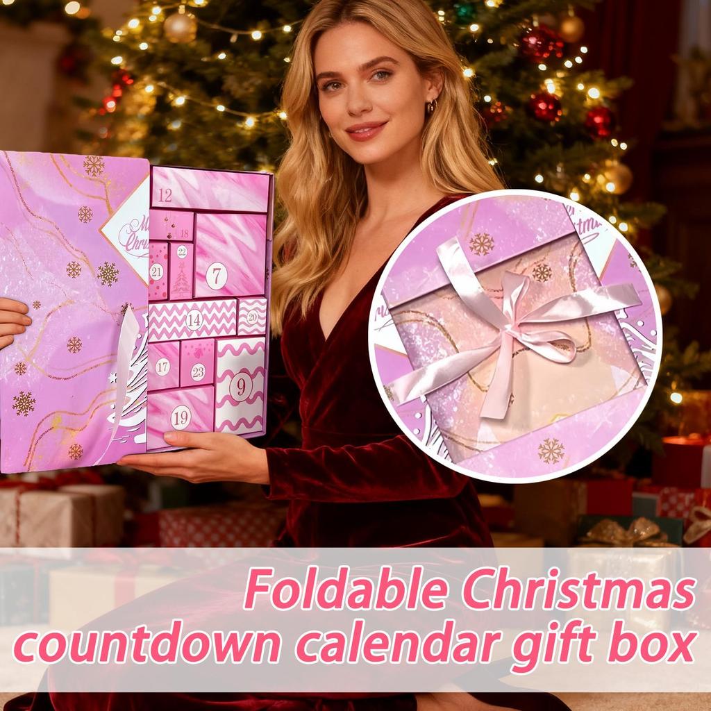 Пустой календарь Адвента с 24 ячейками, рождественский Адвент, ручная работа, наполняемая коробка для подарков для детей, взрослых, друзей, семьи, чулок