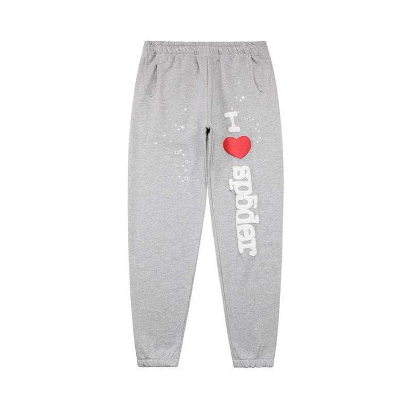 Sp5der 555 Streetwear Sweatpants Loose Fit Ankle Cuff Pants Men Women