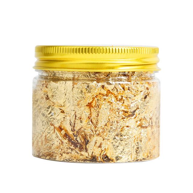 Фрагменты золотой, серебряной, медной и алюминиевой фольги для нейл-арта и декора