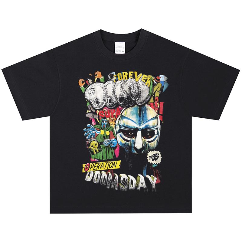 Футболка Mf Doom, Мягкая ткань, Повседневная одежда