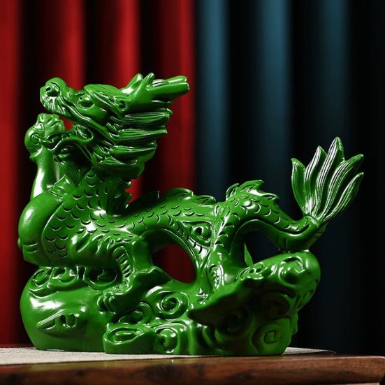 Украшение дракона, китайский фэн-шуй, статуя дракона, счастливая деревянная фигурка животного для офиса, украшения дома