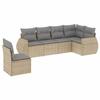 VidaXL Salon de Jardin avec Coussins 6 pcs, Canapés de Terrasse, Ensemble de Meubles de Patio, Mobilier d'Extérieur, Beige 3253766