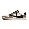 Travis Scott x Air Jordan 1 Caramel Travis Scott X AJ1 Низкие Амортизация Низкий верх Винтажные Баскетбольные кроссовки Унисекс DZ4137-700(Команда1698-)
