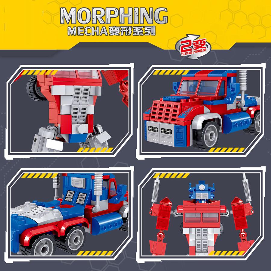 Нетоксичный Робот-Трансформер Собранные Модели Игрушки Строительные Блоки Гоночный Транспорт Меха-Воин Детская Игрушка Рождественские Подарки