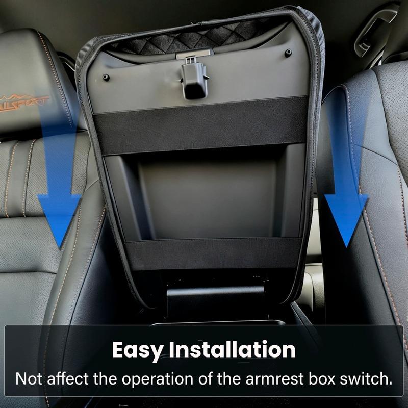 Center Console Cover Armrest Cushion Protector For Ford F150 2021 2022 2023 2024 2025 PU Leather Pad Bucket Seat Only Interior